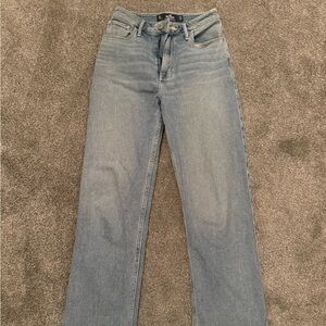 Hollister Light Blue Straight Leg Jeans